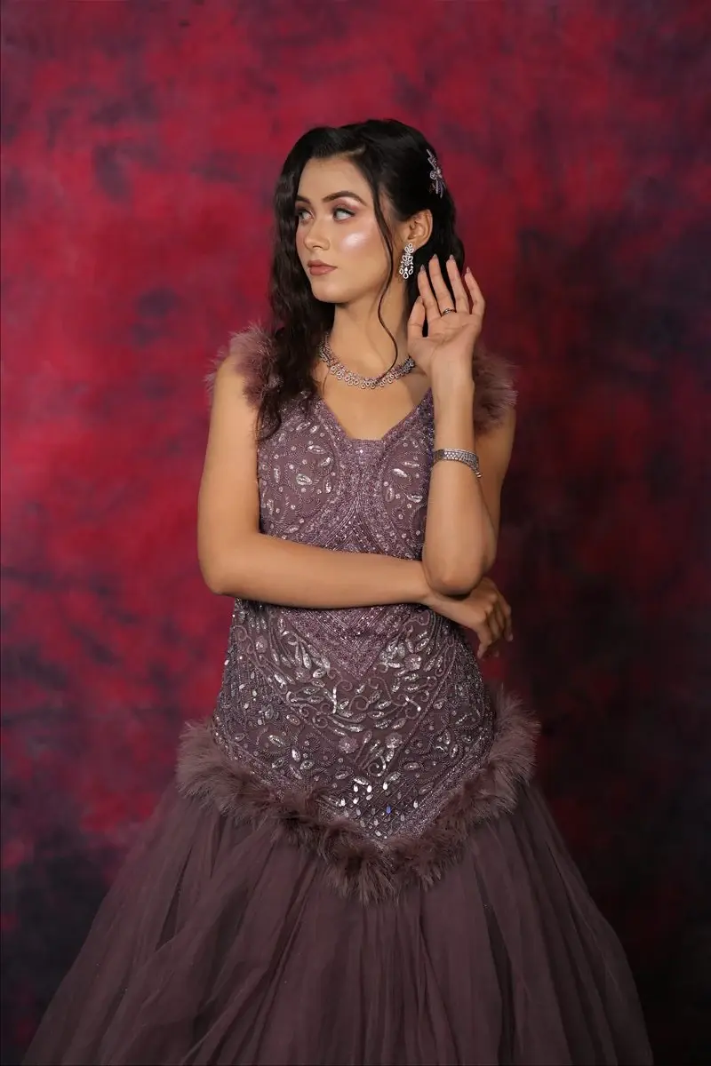 elegant engagement makeup with a polished, camera-ready finish by Priyanshi in Roorkee