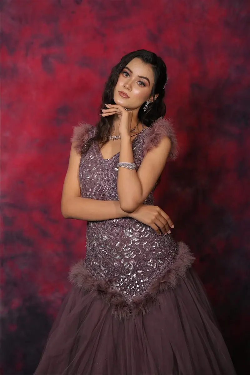elegant engagement makeup with a polished, camera-ready finish by Priyanshi in Roorkee