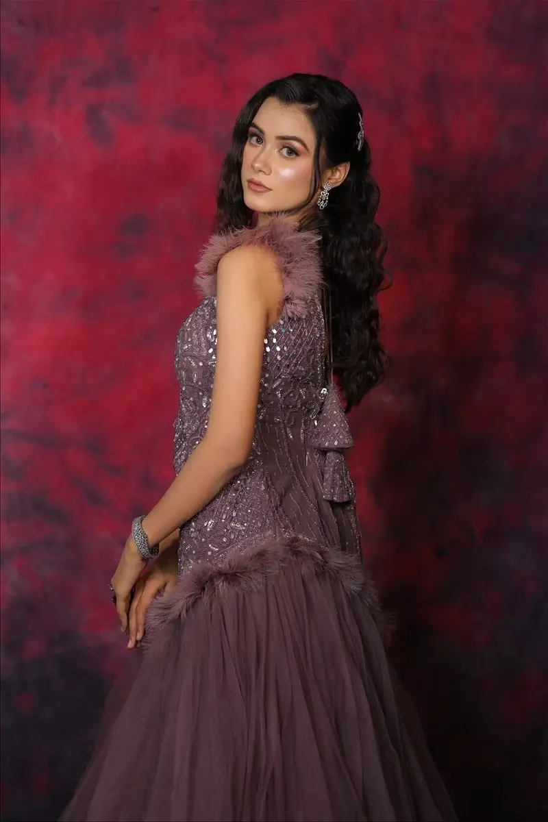 elegant engagement makeup with a polished, camera-ready finish by Priyanshi in Roorkee